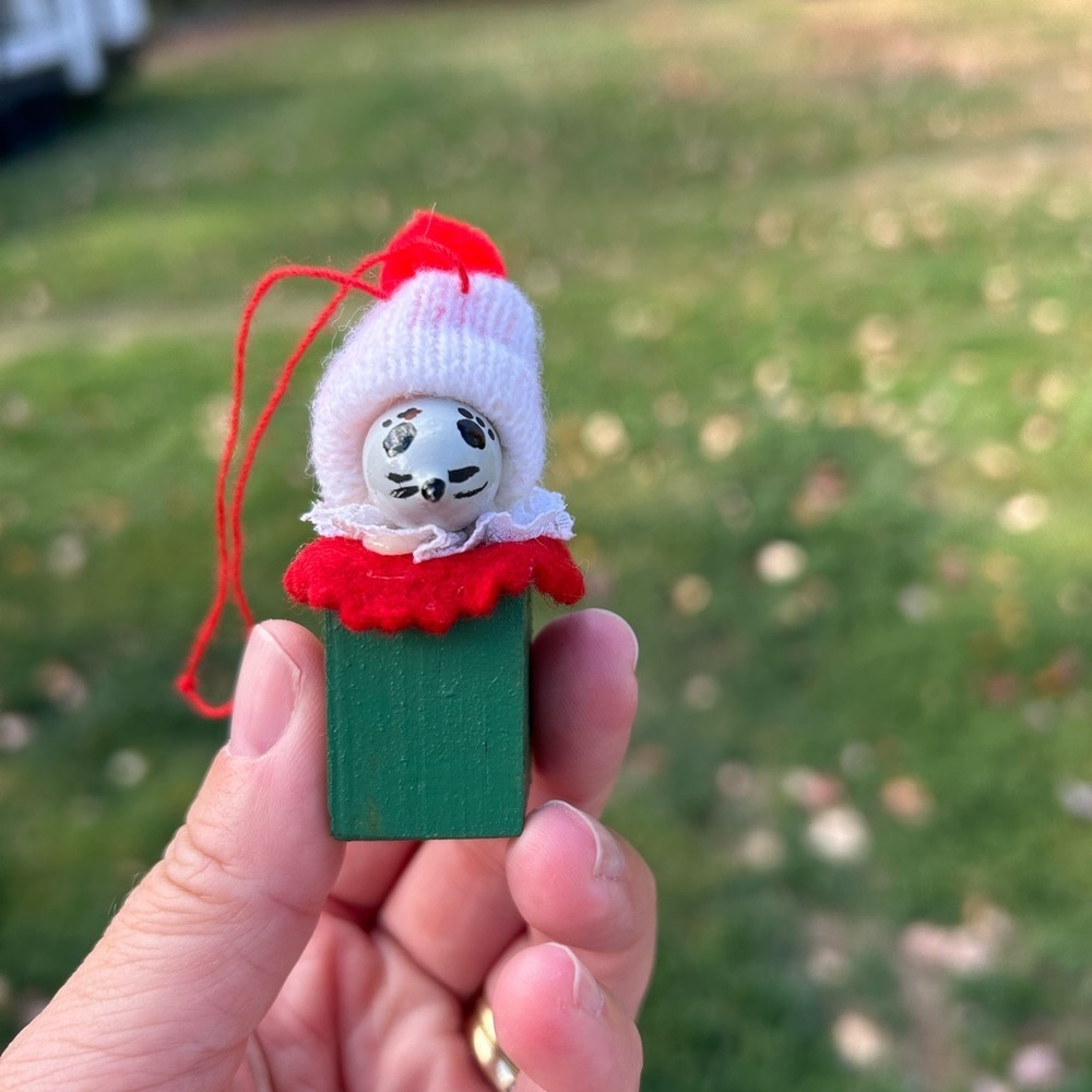5/$25 Festive mouse Ornament with Red Hat 🐭